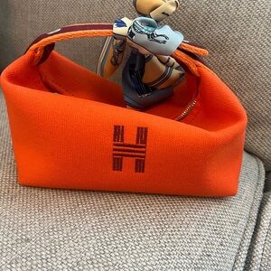 Hermès Vibrant Orange Canvas Bag